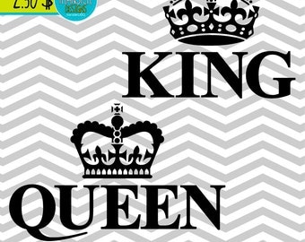 King and Queen designs Receive SVG AI PNG Dxf images instantly