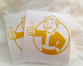 Fallout Vault Boy vinyl decal, Fallout decal, Vault boy sticker, gifts under 5