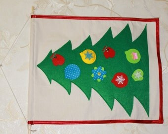 Christmas tree wall hanging kids Christmas felt Xmas tree felt wall tree felt toys Christmas home decor