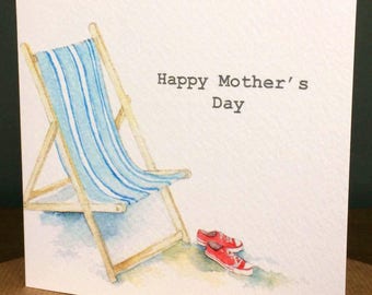 Mother's Day Deckchair Card taken from an Original Watercolour / Notelets / Mother's Day Cards / Thank you Cards / Blank Cards