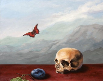 SKULL AND BUTTERFLY