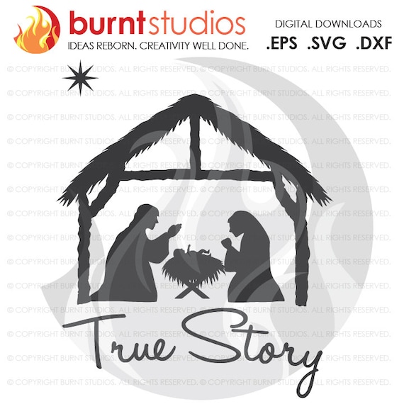 Download Digital File True Story Manger Nativity Scene Baby Jesus