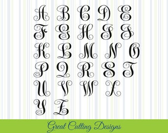 Monogram Fonts For Cricut – Etsy