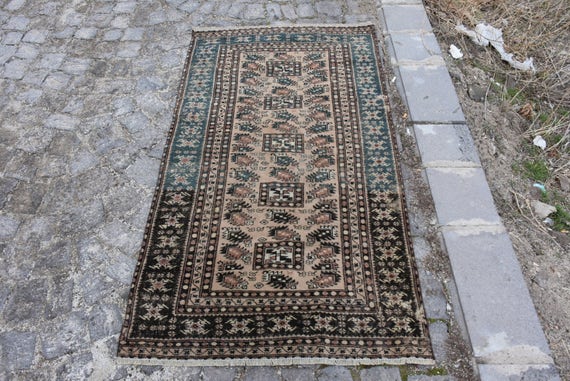 Free Shipping 3 ft x 5 5 ft Vintage Rug Turkish Area Rug 