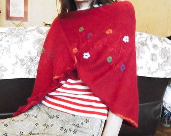hand made Poncho in wool. sale Poncho. Woolen hand-made poncho