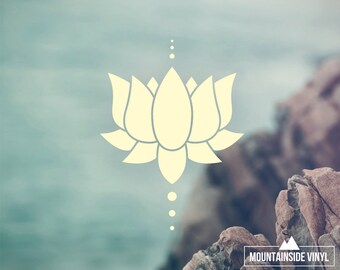 Lotus Flower Vinyl Decal - Vinyl Sticker, Meditation Decal, Yoga Sticker, Car Window Decal, Laptop Sticker, Yeti Decal, Tumbler Decal