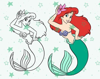 Download Free Ariel Svg - Little Mermaid svg, Ariel, Stencils ...