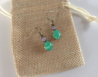 Vintage stone set earrings