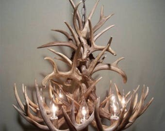 Real Antler Chandelier Rustic Chandelier Deer Chandelier Pendant Antler Lighting Rustic Lights Shabby Chic Lighting Ceiling Lights Ohio