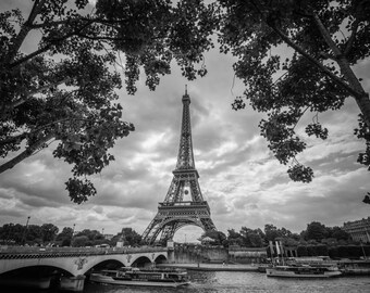 Eiffel Tower, Paris France, Black & White Paris, Paris Photography, Eiffel Tower print, Paris Photographic Print