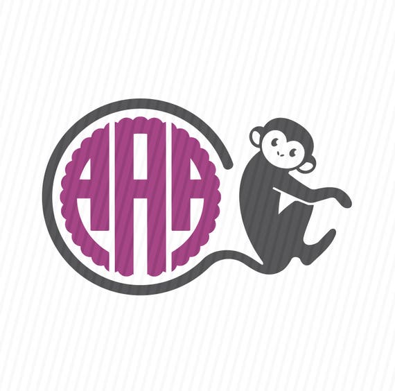 Download Monkey SVG Monkey Silhouette Monkey Monogram SVG SVG Files