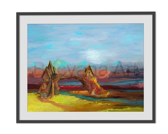 Landscape / digital painting with an iPad Pro / digital illustration / drawing /Tableau / printing