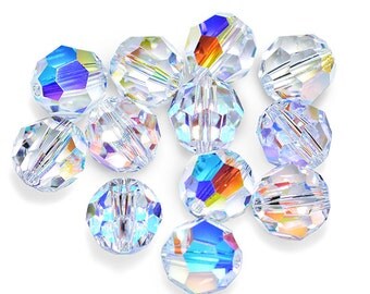 Swarovski Crystal Round Crystal AB Beads 5000- Available in 4mm, 6mm, 10mm