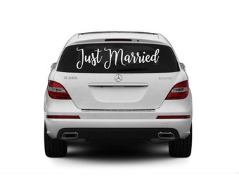 Just Married Car Decal, Just Married Decal, Wedding Decoration, Wedding Car Decoration, Wedding Car Decal, Custom Just Married Sign