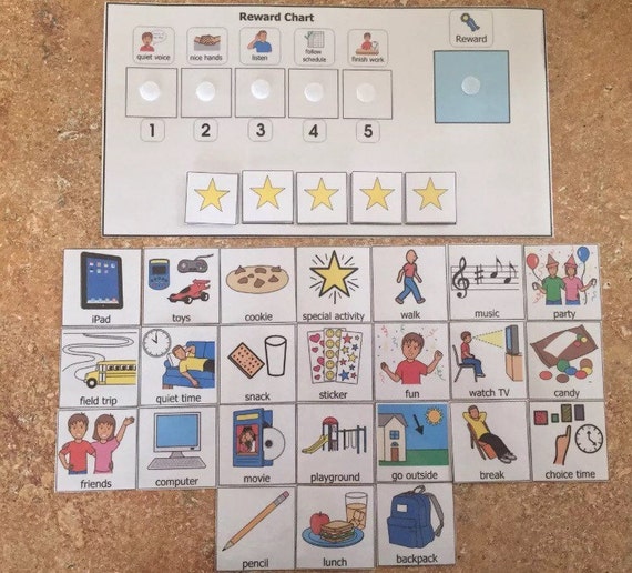 Behavior chart reward chart autism aid special education