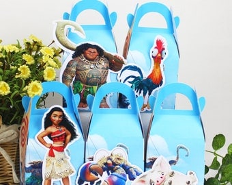Moana favor box, Moana candy box, Moana treat box, Moana Goody box, Moana Favor bag, Moana party favor box, Moana birthday party box