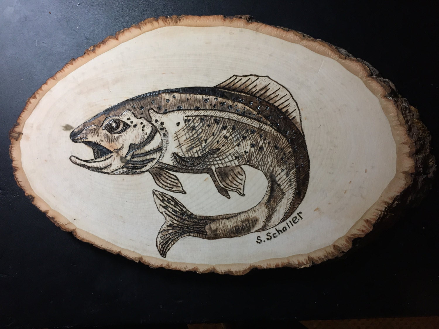 Speckled Trout Wood Burning