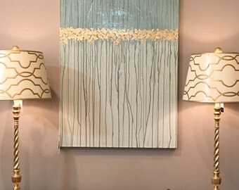 Gold Leafed "Drip" Painting - FREE SHIPPING