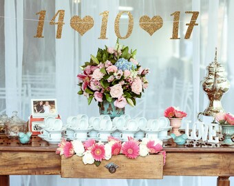 Save the date banner, save the date sign, engagement photo prop, wedding date banner, wedding date sign, engagement banner, gold banner