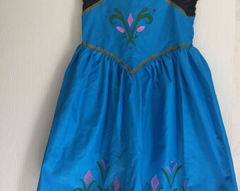 Elsa Coronation Inspired Cotton Disney Princess Dress---Sizes 12M-12---Made to Order