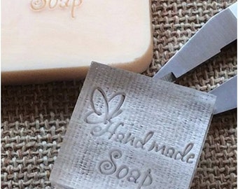 Butterfly "Handmade Soap" Acrylic Soap Stamp