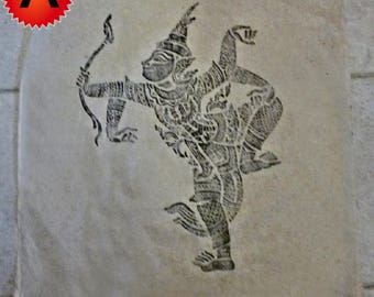 Original Thai Rubbing from the Temple of Wat Po, Bangkok