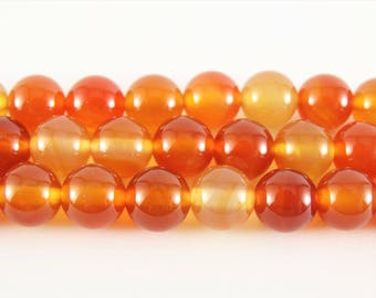 8mm carnelian beads orange carnelian 8mm round carnelian stone smooth carnelian gemstone loose carnelian round natural carnelian mala stones