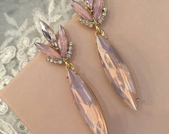 Marquise Crystal Earrings, Earrings, Vintage Style Teardrop Earrings, Vintage Bridal Earrings, Bridal Jewelry, Free Shipping!