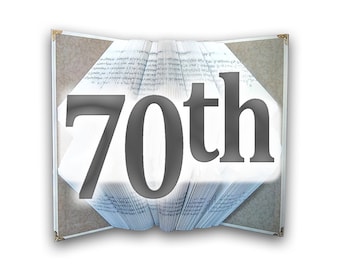Book Folding Pattern - 70th Birthday Gift + Free Heart Pattern - 2 Types of Templates - Book Folding Tutorial - 230 Folds - Download Pdf