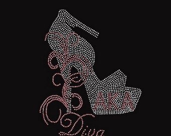 Rhinestone AKA Sorority Lightweight T-Shirt Q1NF