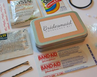 Bridesmaid Emergency Kit, Bridesmaid Gift, Bridesmaid Survival Kit, Wedding Emergency Kit, Bridesmaid Proposal, Bridesmaid Favor