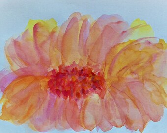 Flower Painting Abstract Painting Watercolor Flowers Floral Painting Original Watercolor Painting