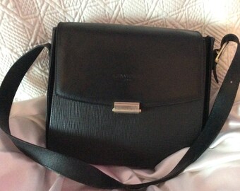 Vintage! Chic and stylish handbag. 70's Cook... natural black color T 30 x 30