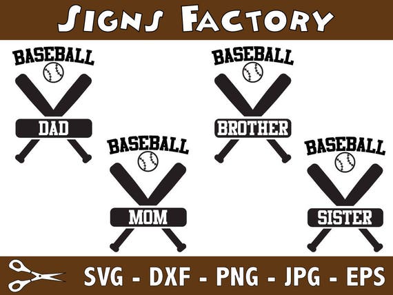 Download BaseBall DAD MOM Brother Sister Player SVG files ...