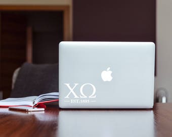 Chi Omega Sorority Macbook Sticker