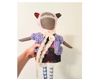 INEFFABLE EFFIE! One-of-a-kind handmade cloth ragdoll, now available in shop!