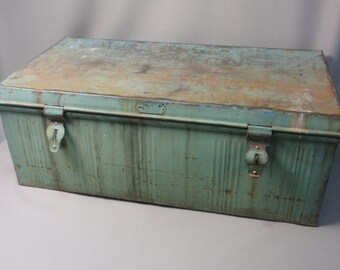 Vintage industrial storage chest