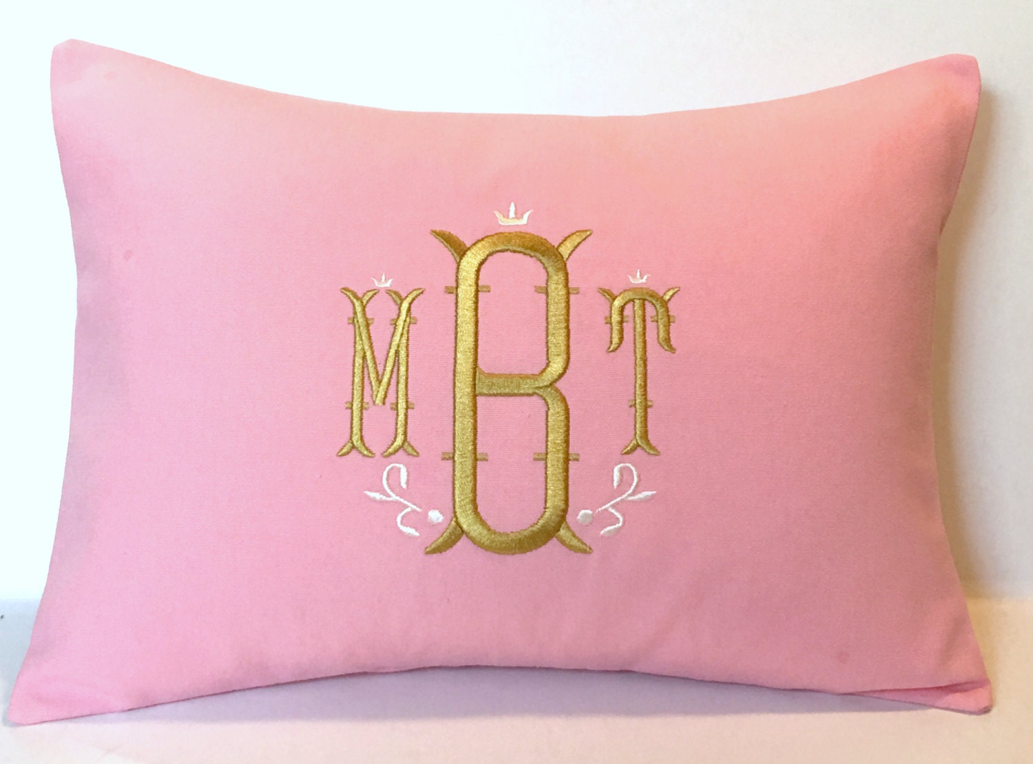 Custom Monogram Pillow Cover Nola font. Wedding Gift. Nursery