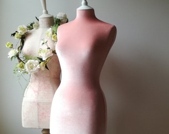 Female Display Wedding Dress Mannequin Velvet Home Decor Dressform - Pink
