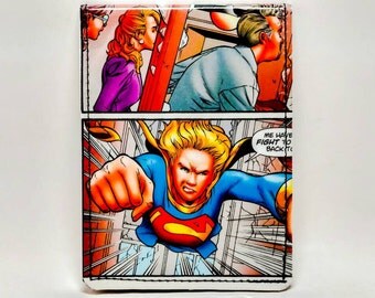Sewn Duct Tape Comic Book Wallet - Supergirl Design 4