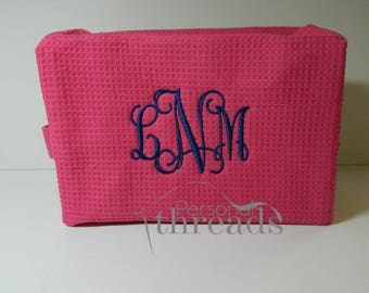 Monogrammed Cosmetic Cases, Monogram Makeup Bag, Personalized, Bridesmaid, Teachers, Grad Gifts, Personalized Case, Names, Initials