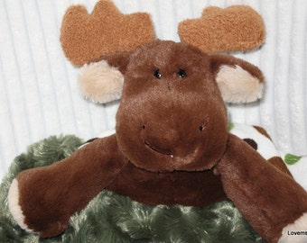Security Blanket, Baby Blanket, Lovie - moose - medium Lovems