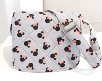 Quilted Disney messenger bag with adjustable strap