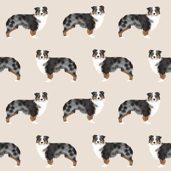 Australian Shepherd Fabric Aussie Dog Australian Shepherds