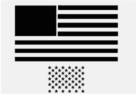 6 AMERICAN FLAG STENCIL stencils template star stars
