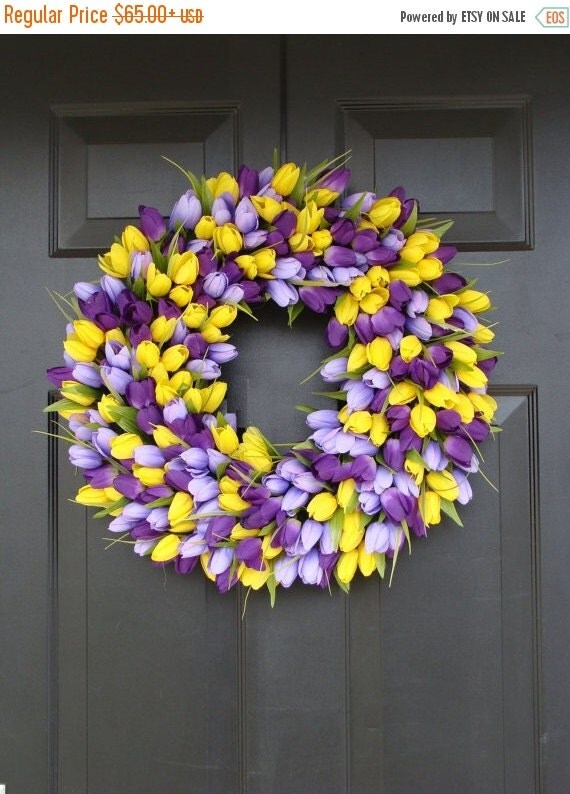 CHRISTMAS WREATH SALE Tulips Spring Wreath Spring by ElegantWreath