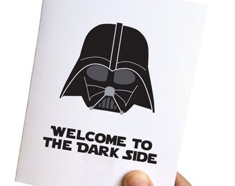 star wars birthday card // birthday cards funny // 30th birthday card funny // darth vader birthday card // welcome to the dark side