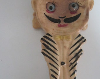 Retro ~ Holt Howard Spoon Rest ~ Whimiscal ~ Anthropomorphic ~ Reversible Man one side Lady other- FREE SHIPPING