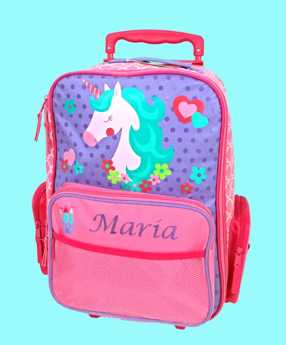 Personalized Stephen Joseph Rolling Luggage UNICORN Themed for
