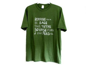 VEGGIE WISDOM Print. Sustainable Tee. Bamboo Tshirt. Mens Funny Tshirt. Veggie Tshirt. Gifts for Dad. Vegetable Puns Tee. Farmer Pun Tshirt